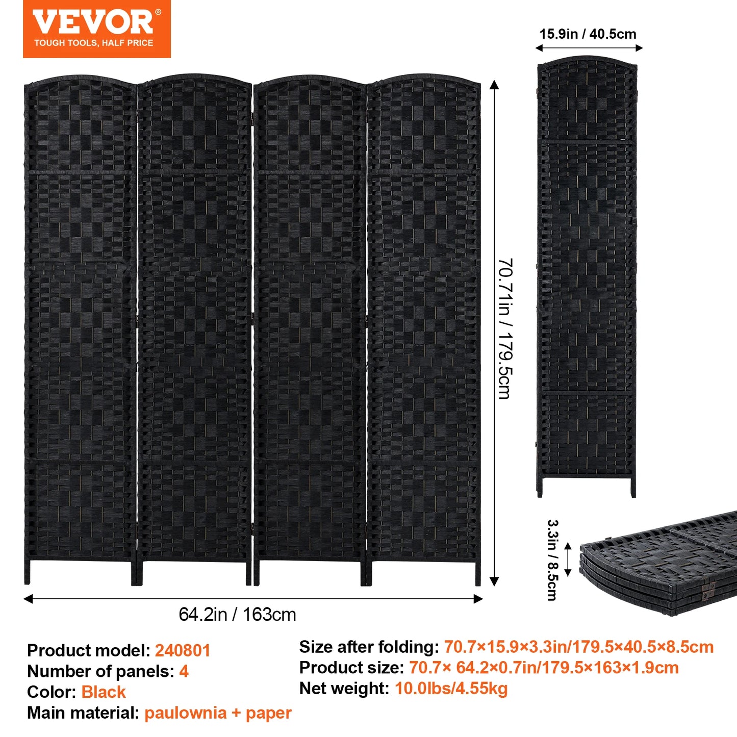 SucceBuy Folding Room Divider