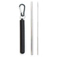 Reusable Telescopic Stainless Steel Straw Set – Portable with Cleaning Brush & Case