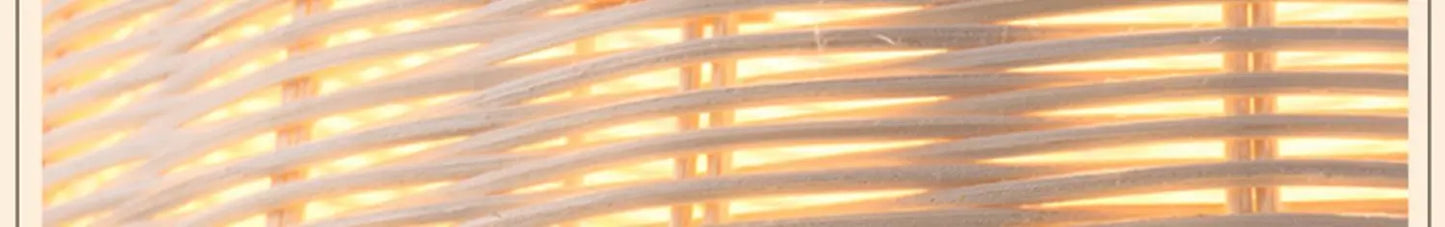 Bamboo Rattan Pendant Light – Handwoven Hanging Ceiling Lamp
