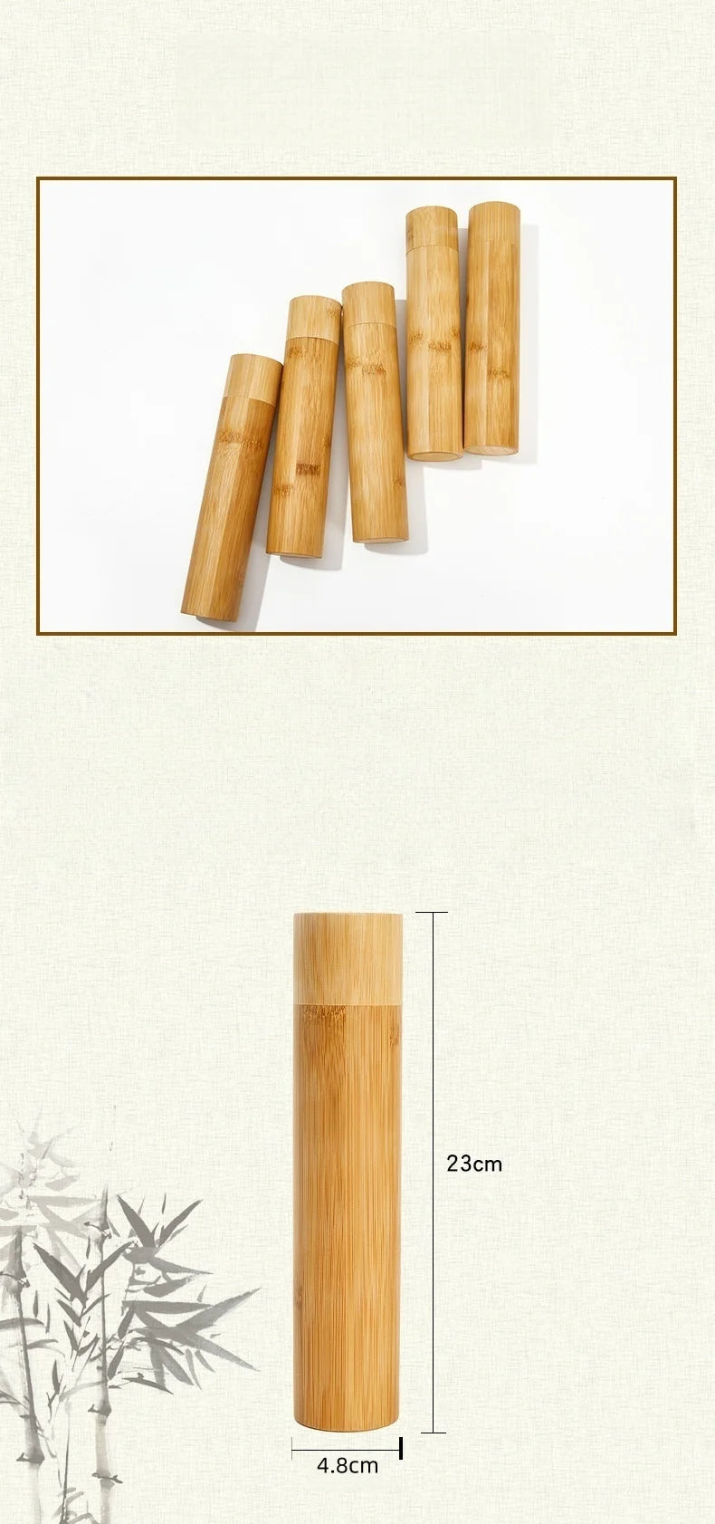 Eco-Friendly Bamboo Toothbrush Travel Case