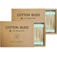 Bamboo Cotton Swabs – 2 Boxes (400 pcs) Biodegradable & Organic Double-Ended Ear Swabs