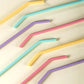 4-Pack Colorful Silicone Straws