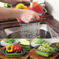 2PCS Silicone Folding Colander Basket for Kitchen Use