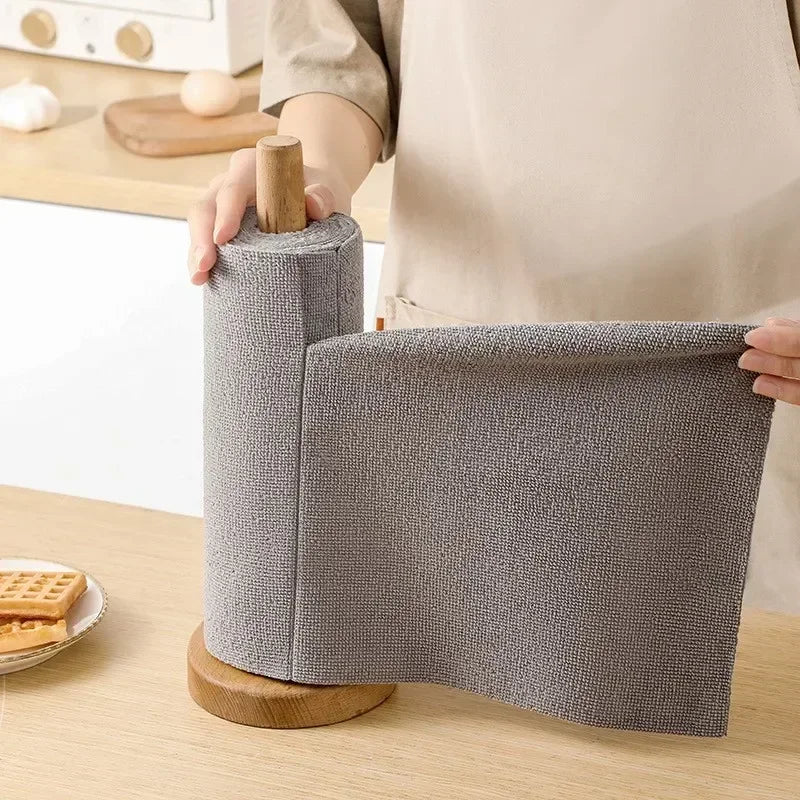 Reusable Microfiber Cleaning Wipe Roll – 20 Sheets