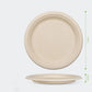 25–50 Pack Compostable Paper Plates – 9" & 7" Heavy-Duty Sugarcane Plates