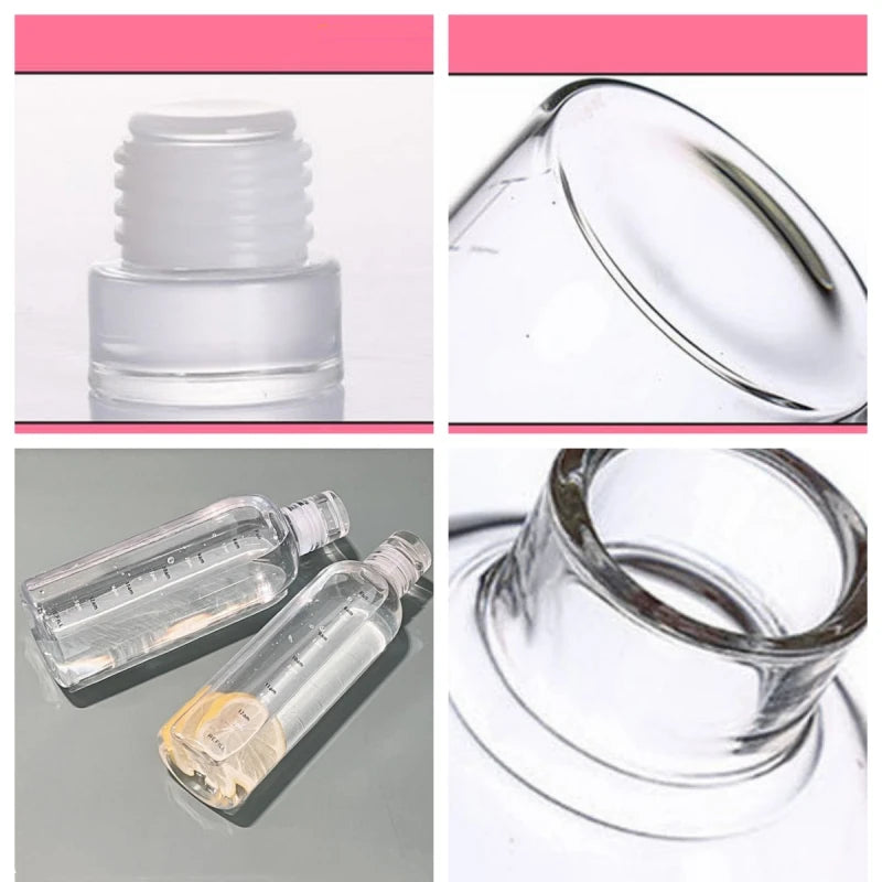 Large Capacity Glass Water Bottle with Time Marker