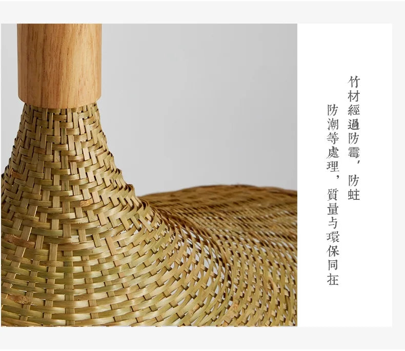 Bamboo Rattan Pendant Light – Handwoven Hanging Ceiling Lamp