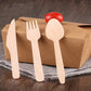 100pcs Disposable Wooden Spoons, Knives & Forks