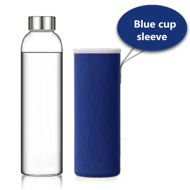 550ml Shatterproof Travel Glass Water Bottle