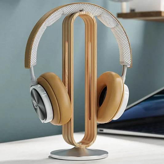 Bamboo Aluminum Headphone Stand