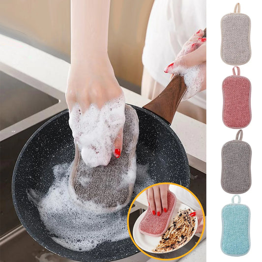 Reusable Double-Sided Microfiber Sponge