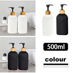 1/2PCS 500ml Refillable Soap Dispenser with Bamboo Pump