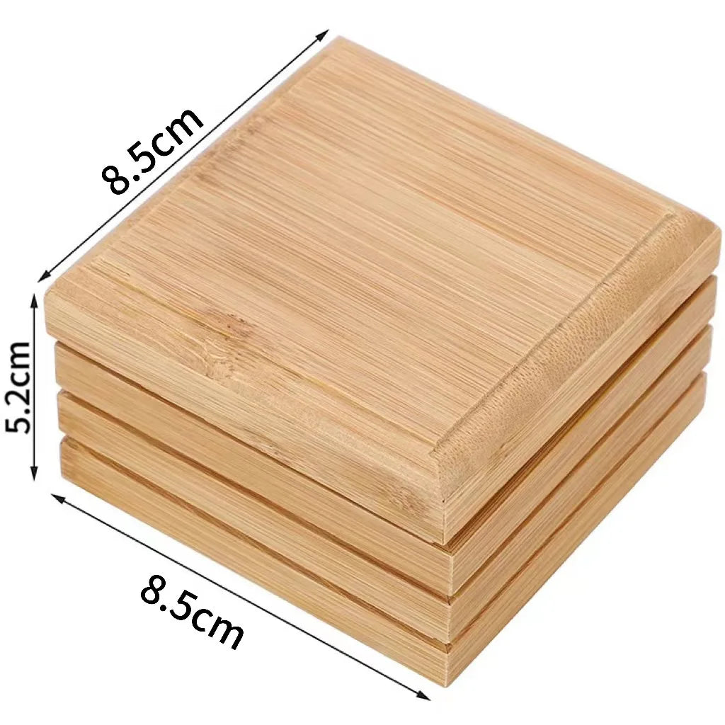Bamboo Soap Dish with Lid – Draining Wooden Bar Soap Holder