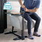 Adjustable Bamboo Tray Table with Swivel & Safety Handle