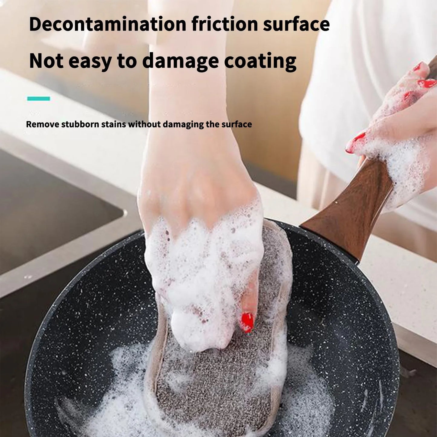 Reusable Double-Sided Microfiber Sponge