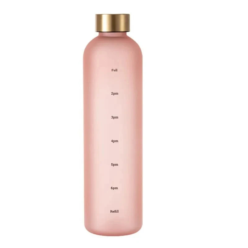 1L Motivational Sports Water Bottle with Time Marker