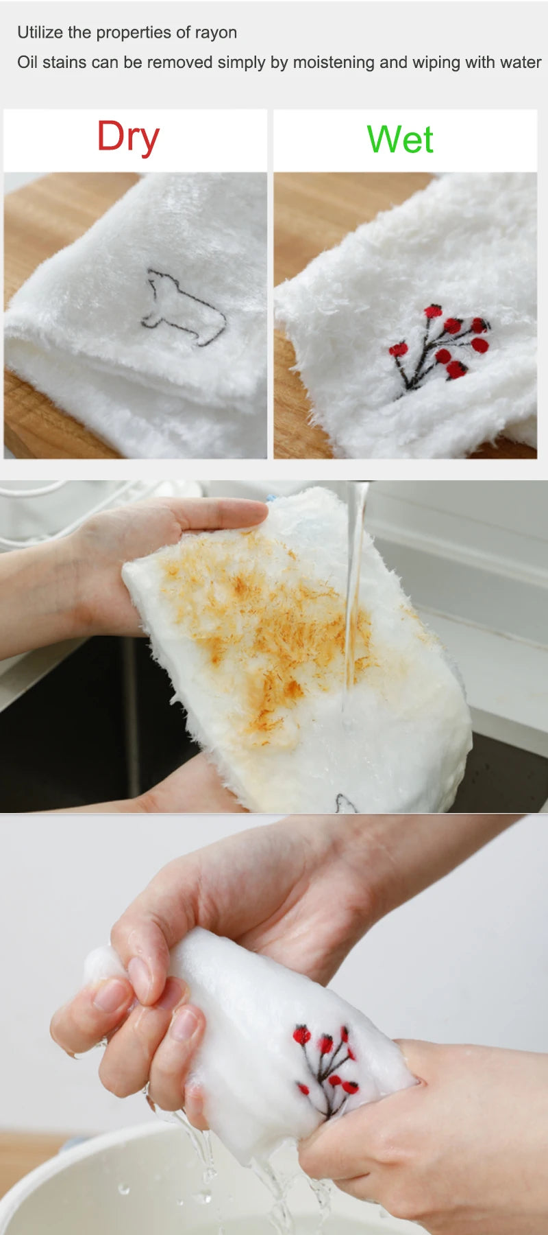 SHIMOYAMA Rayon Cleaning Kitchen Towels