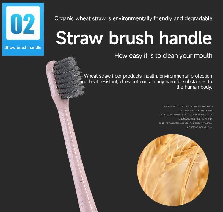 10-Pack Eco-Friendly Biodegradable Toothbrushes