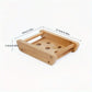 Oval Bamboo Soap Dish – Wooden Bar Soap Holder for Bathroom & Kitchen