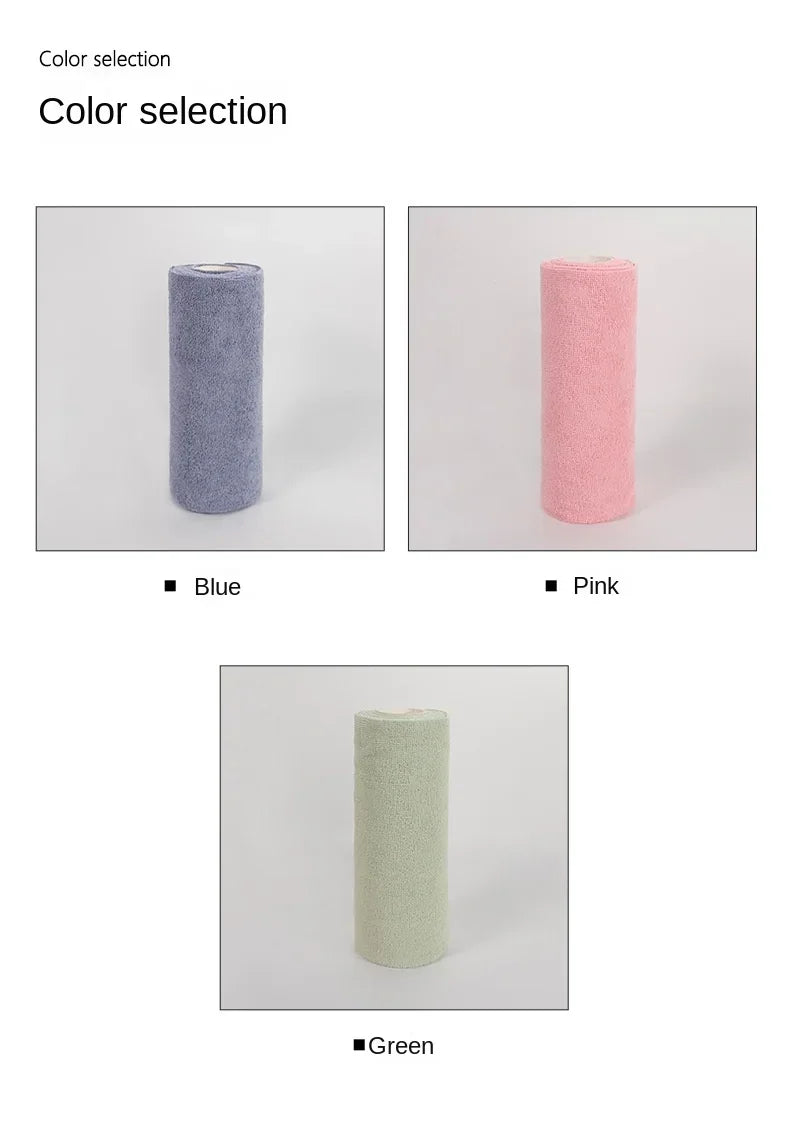 Reusable Microfiber Cleaning Wipe Roll – 20 Sheets