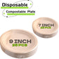 25–50 Pack Compostable Paper Plates – 9" & 7" Heavy-Duty Sugarcane Plates