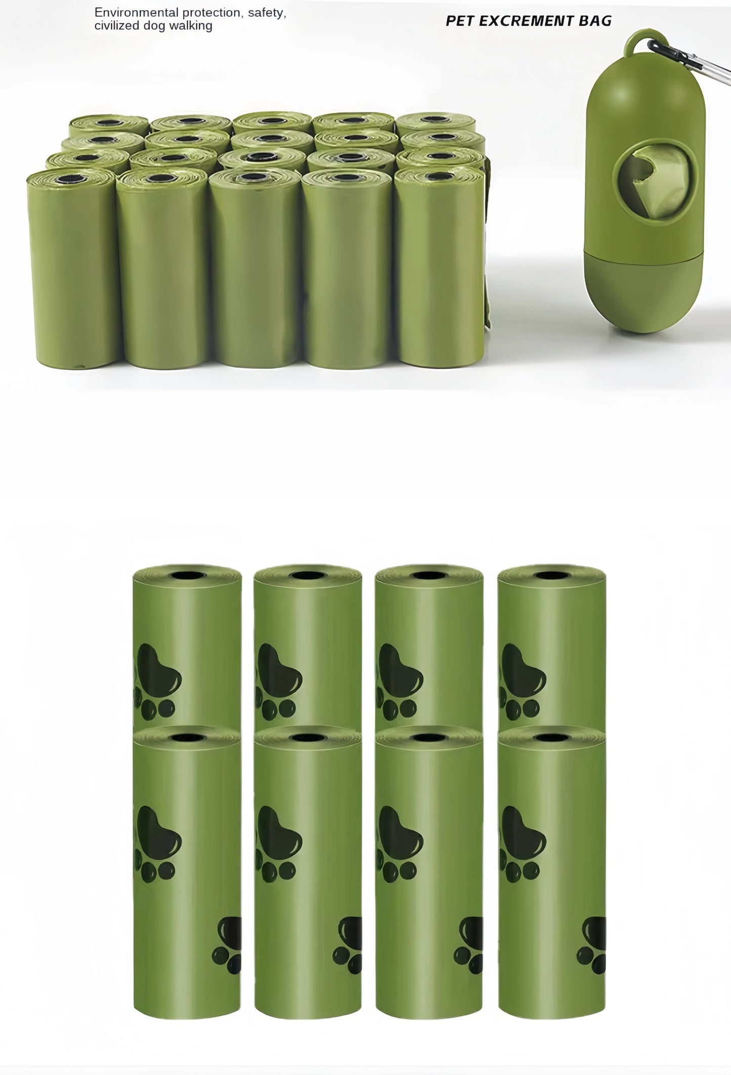 EPI Biodegradable Dog Poop Bags – Eco-Friendly Waste Bags with Dispenser
