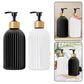 1/2PCS 500ml Refillable Soap Dispenser with Bamboo Pump