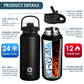 FEIJIAN Stainless Steel Thermos Bottle with Straw & Handle