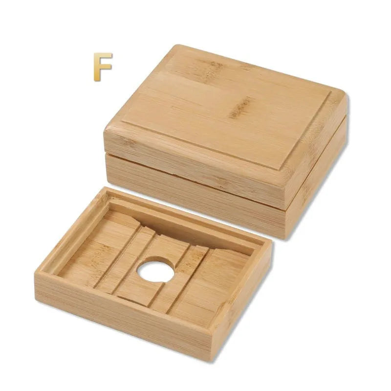 Oval Bamboo Soap Dish – Wooden Bar Soap Holder for Bathroom & Kitchen