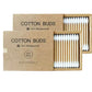 Bamboo Cotton Swabs – 2 Boxes (400 pcs) Biodegradable & Organic Double-Ended Ear Swabs