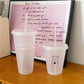 Kawaii Reusable Tumbler with Straw Lid
