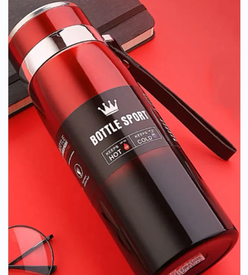 1000ml Thermal Water Bottle – Double Wall Stainless Steel Vacuum Flask, Leak-Proof