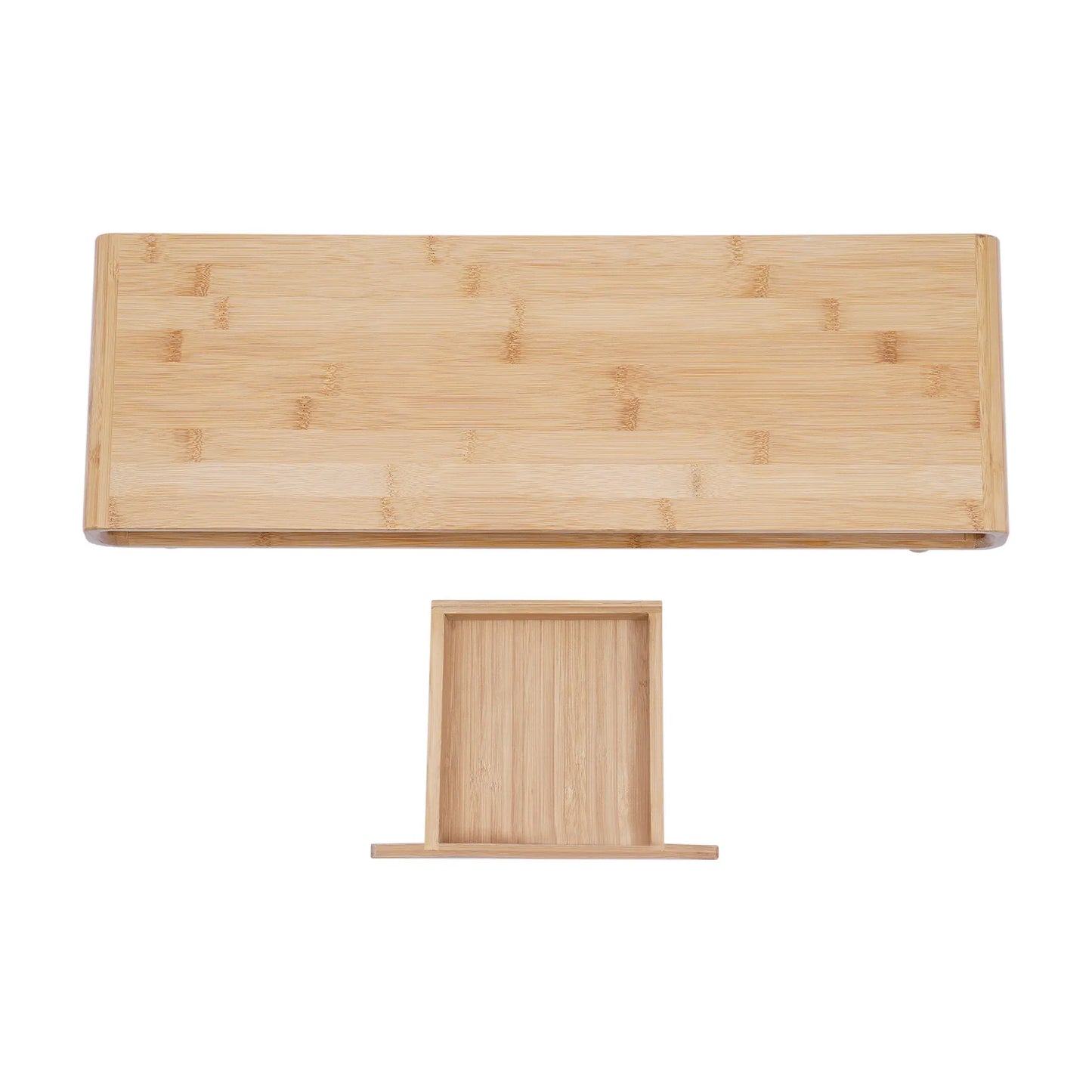 Bamboo Monitor Stand Riser with Drawer