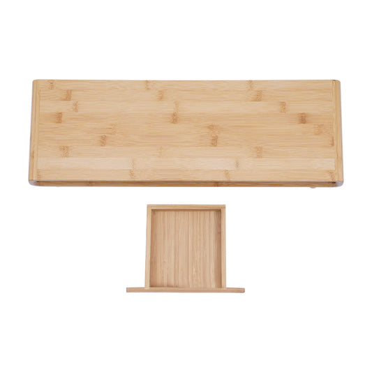 Bamboo Monitor Stand Riser with Drawer