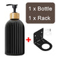 1/2PCS 500ml Refillable Soap Dispenser with Bamboo Pump