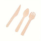 100pcs Disposable Wooden Spoons, Knives & Forks