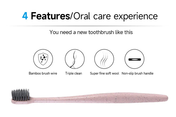 10-Pack Eco-Friendly Biodegradable Toothbrushes