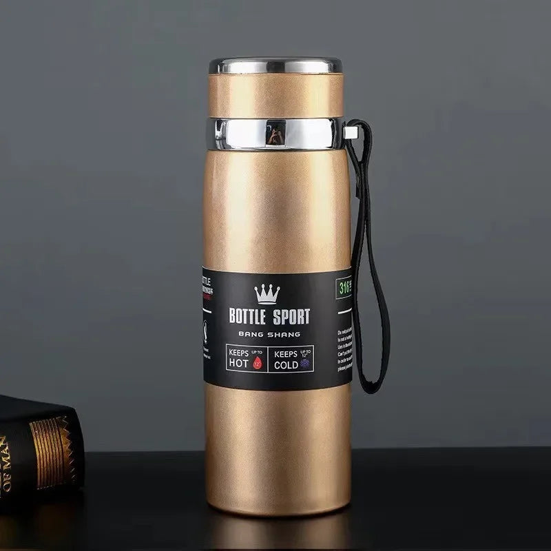 1000ml Thermal Water Bottle – Double Wall Stainless Steel Vacuum Flask, Leak-Proof
