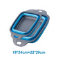 2PCS Silicone Folding Colander Basket for Kitchen Use