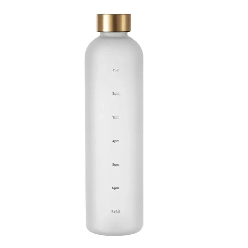 1L Motivational Sports Water Bottle with Time Marker