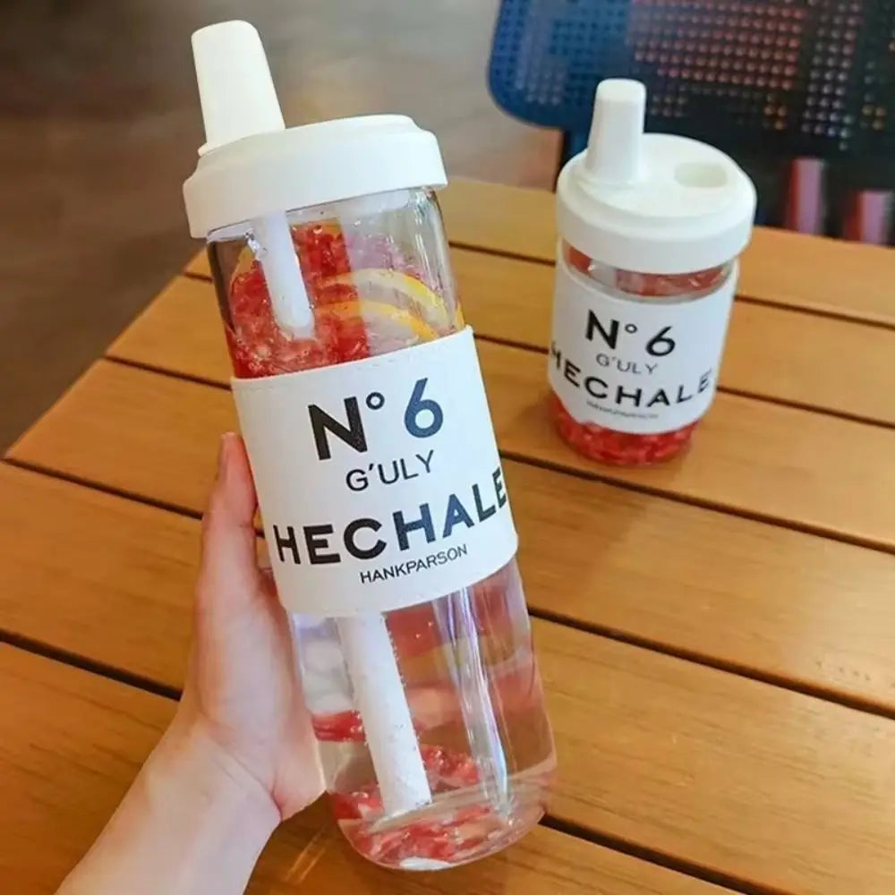 500/850ml Plastic Straw Cup with Lid for Juice, Milk & Tea