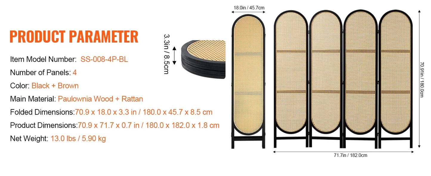 SucceBuy Folding Room Divider