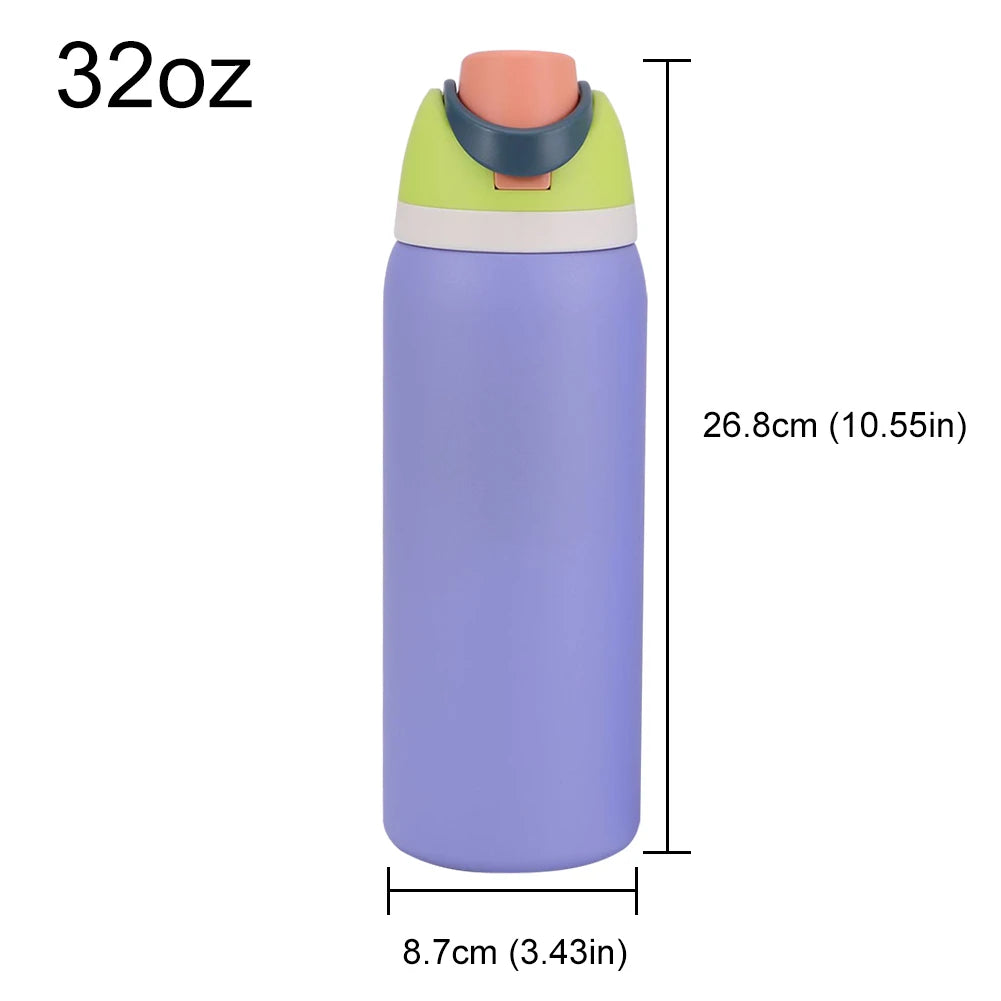 16–32oz Stainless Steel Insulated Sports Water Bottle