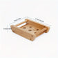 Oval Bamboo Soap Dish – Wooden Bar Soap Holder for Bathroom & Kitchen