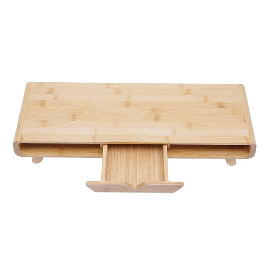 Bamboo Monitor Stand Riser with Drawer