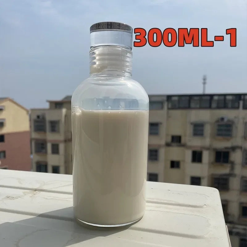 Large Capacity Glass Water Bottle with Time Marker