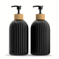 1/2PCS 500ml Refillable Soap Dispenser with Bamboo Pump