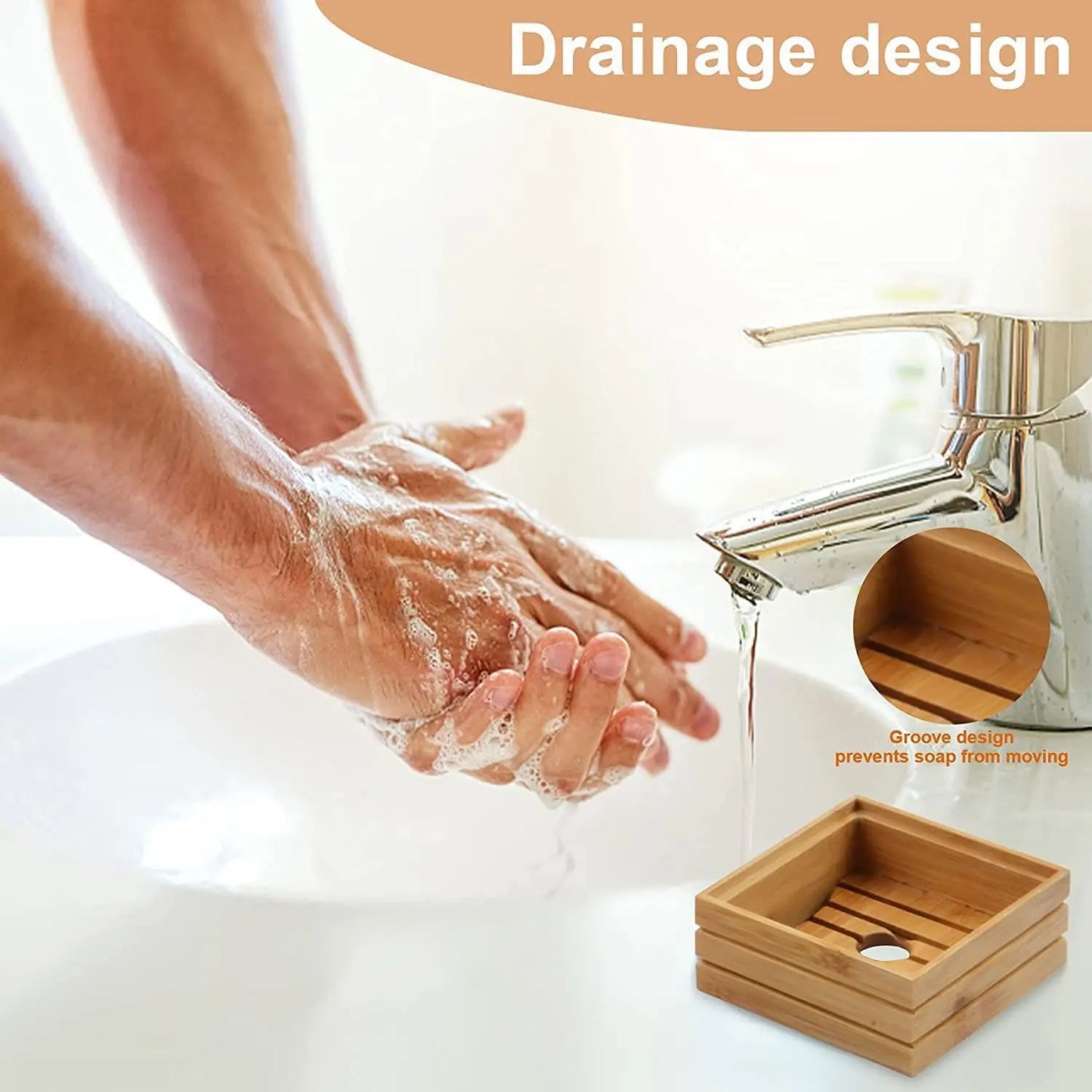 Bamboo Soap Dish with Lid – Draining Wooden Bar Soap Holder