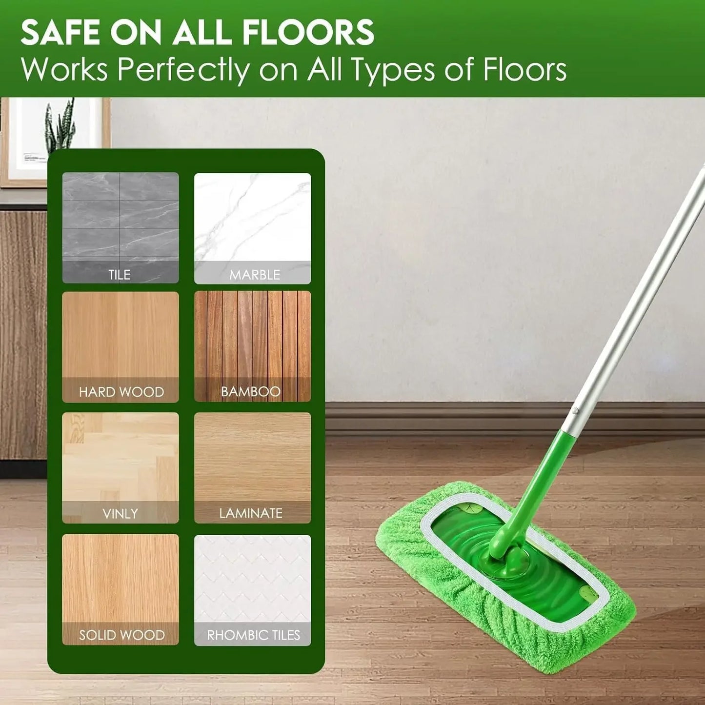 Reusable Microfiber Mop Pads