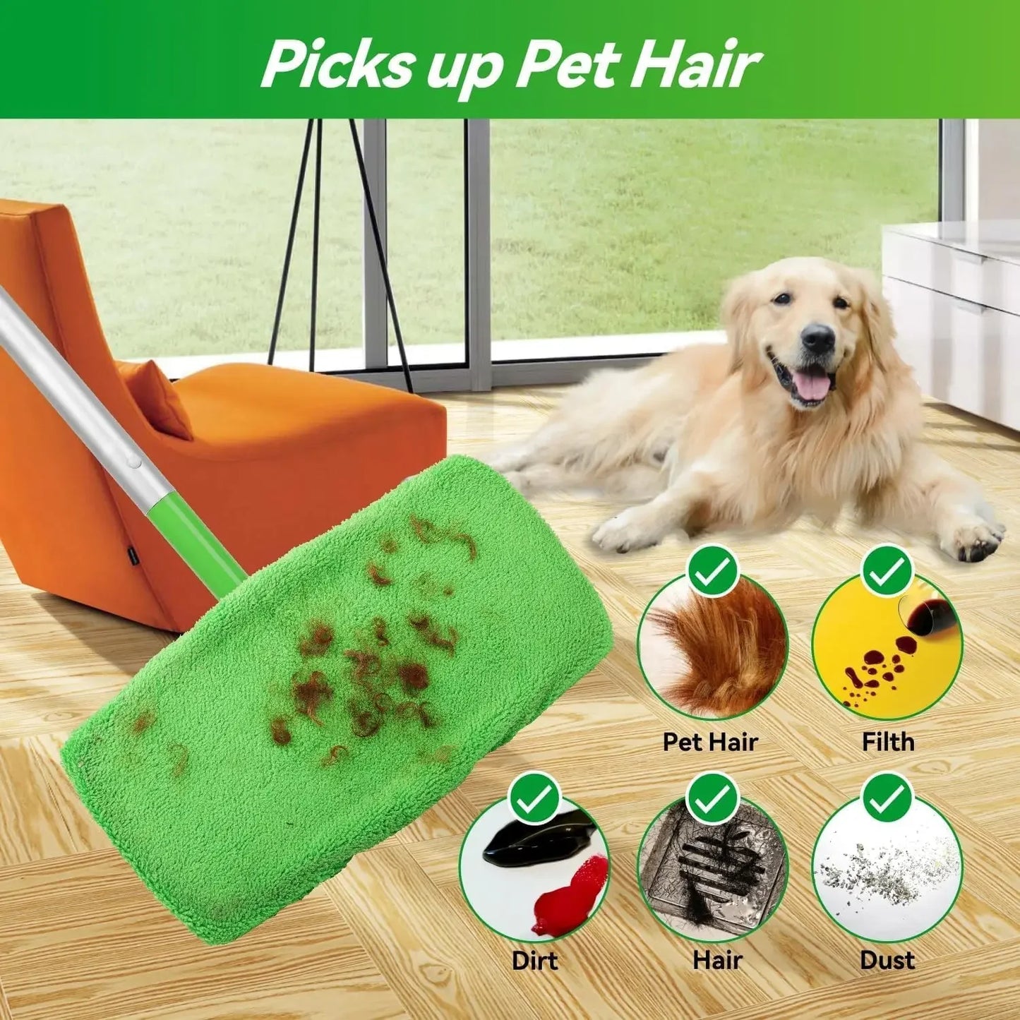 Reusable Microfiber Mop Pads